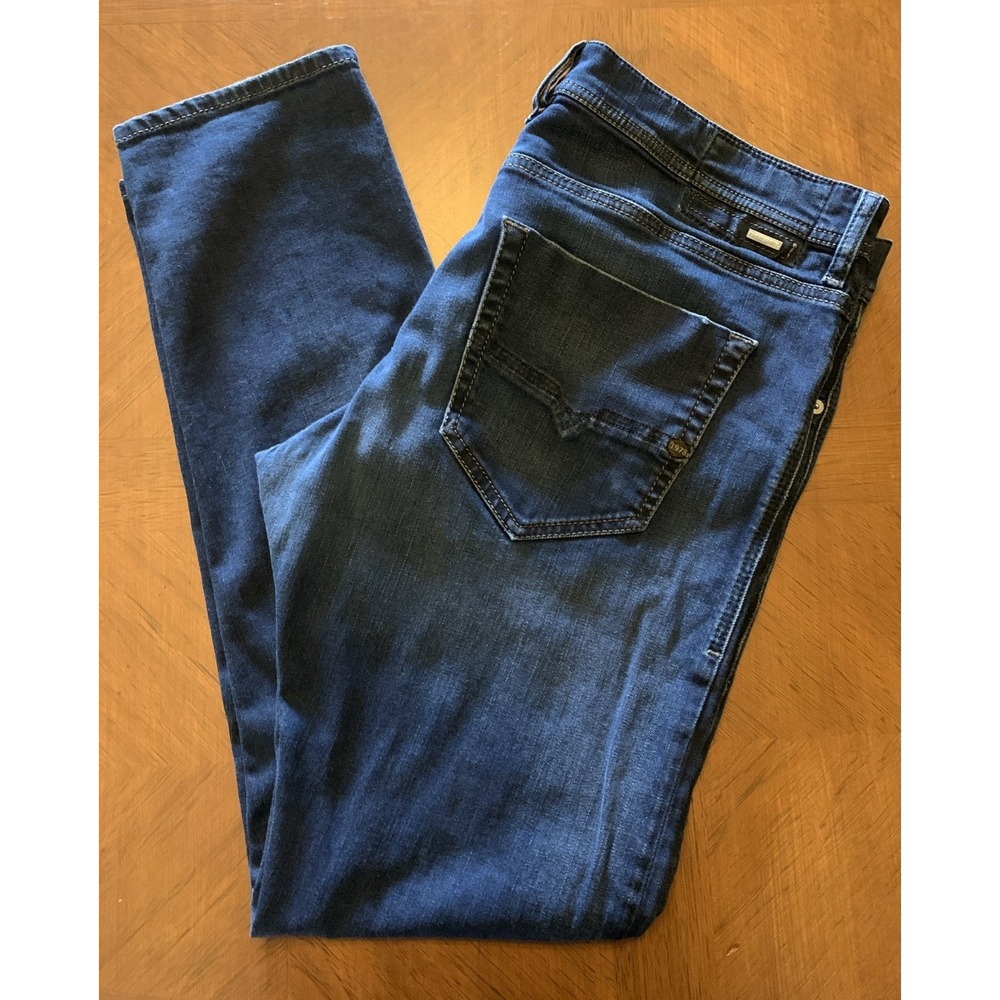 DIESEL Industry Men's 37x30.5 TEPPHAR‎ STRETCH Slim Carrot Button Fly Selvedge